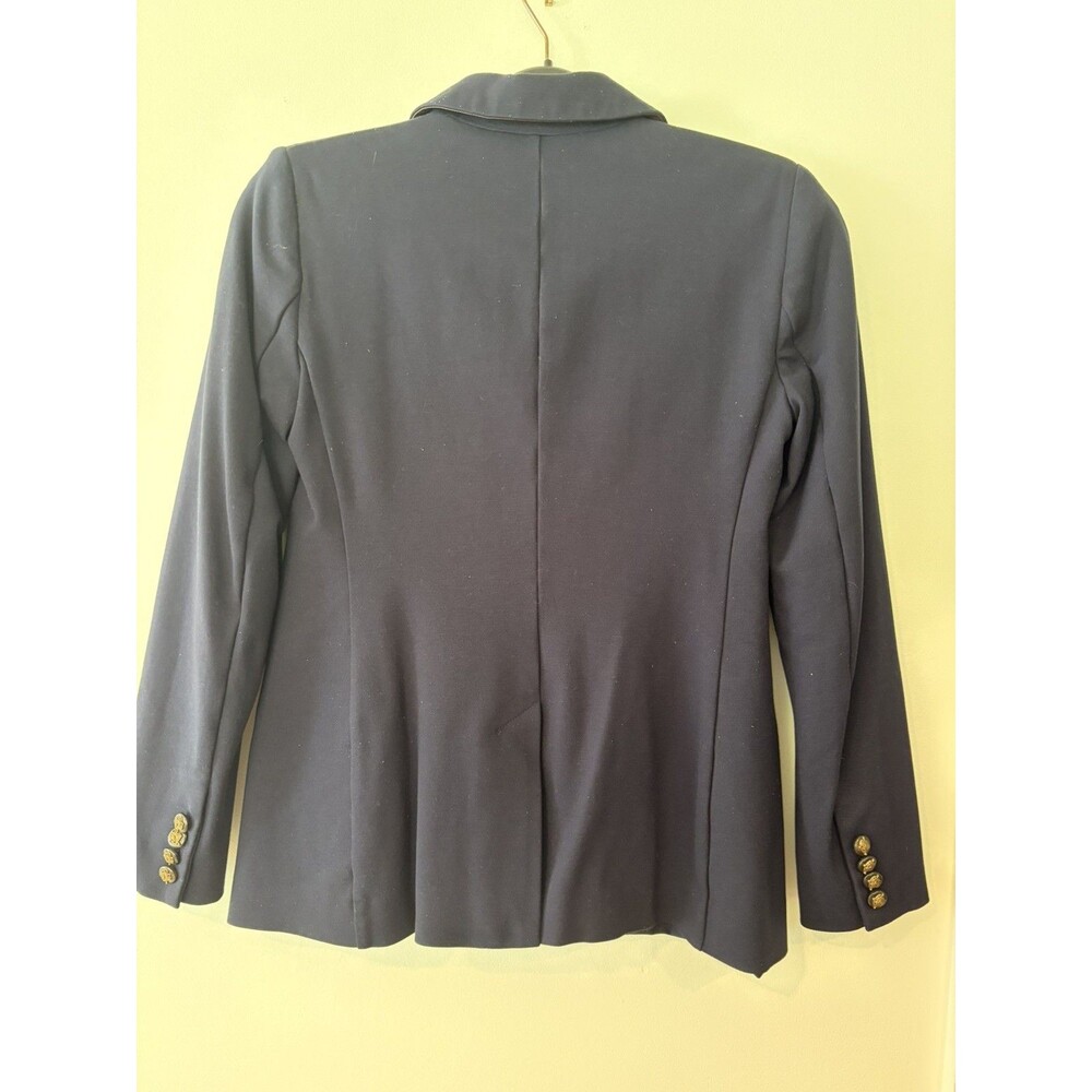 Lauren Ralph Lauren Three Button Ponte Blazer Womens size 2 Navy Equestrian - Picture 5 of 8